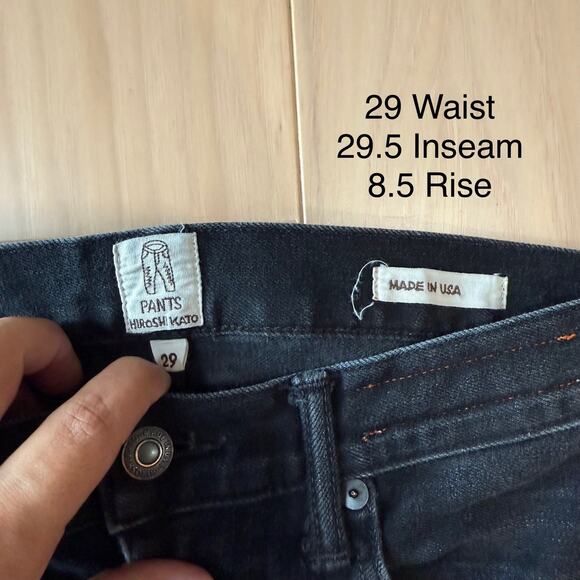 Kato Selvedge Needle Skinny Jeans 29 Black Hiroshi Streeatwear Japan Denim - Picture 6 of 11